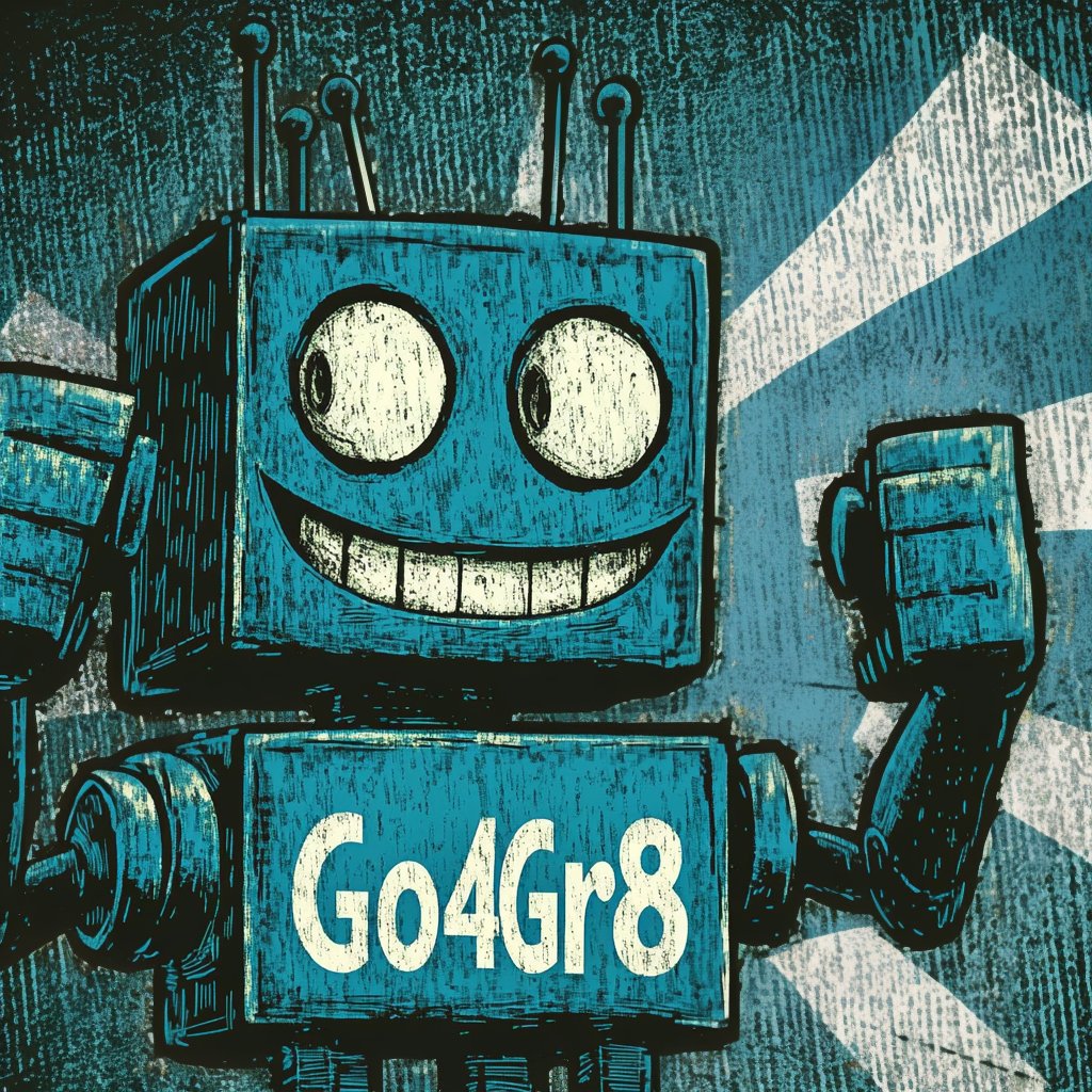 go4gr8 sparring partner — vintage robot illustration